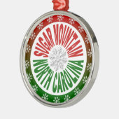 砂糖山のノースカロライナの休日のオーナメント メタルオーナメント (左)