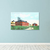 砂糖工場の外観 キャンバスプリント (インサイチュ (ウッドフロア))