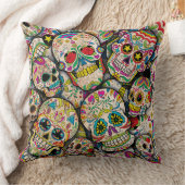 砂糖最高のスカルの販売 クッション (ブランケット)