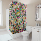 砂糖最高のスカルの販売 シャワーカーテン (インサイチュ)