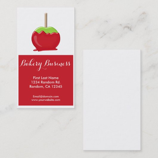 砂糖漬けのりんごのカスタマイズ可能な食糧名刺 名刺 (正面/裏面)