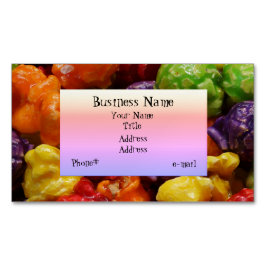 砂糖漬けのポップコーンの磁気名刺 マグネット名刺