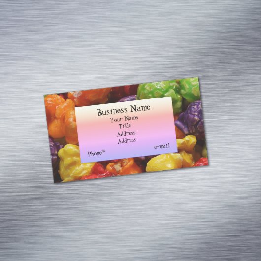 砂糖漬けのポップコーンの磁気名刺 マグネット名刺 (インサイチュ)