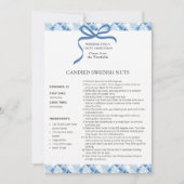 砂糖漬けスウェーデンナッツレシピクリスマスカード シーズンカード (正面)