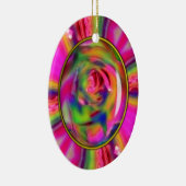 砂糖漬けバラ花びら – セラミック楕円オーナメント セラミックオーナメント (右)