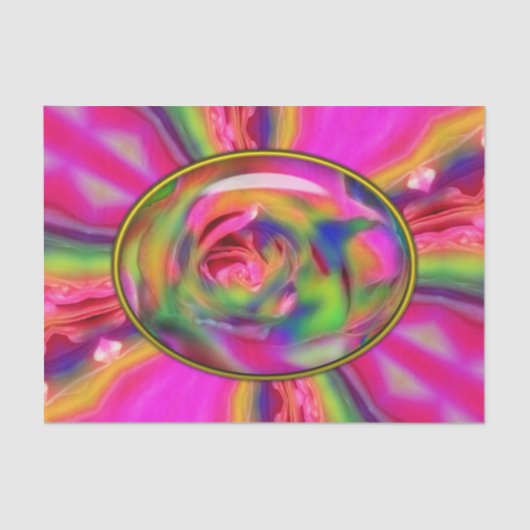 砂糖漬けバラ花びら – 組織包み紙 薄葉紙 (正面)