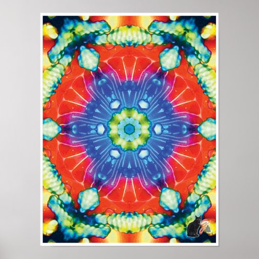 砂糖漬け運動コラージュ万華鏡のように千変万化するパターンポスター ポスター (正面)