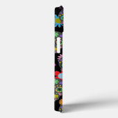 砂糖熱狂するスカルと花の模様(黒) Case-Mate iPhoneケース (裏面 / 右)