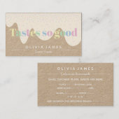 砂糖菓子のカップケーキ菓子をアイシングしてまぶす 名刺 (正面/裏面)