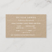 砂糖菓子のカップケーキ菓子をアイシングしてまぶす 名刺 (裏面)