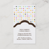 砂糖菓子の名刺のテンプレート 名刺 (裏面)