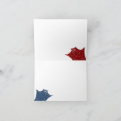 砂糖飛んでいるが赤や青に光る サンキューカード (内部)