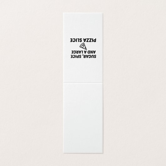 砂糖香辛料及び大型ピザスライス 名刺 (外部フラット)