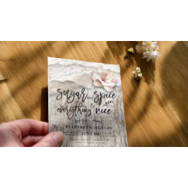 砂糖&スパイス&オールナイスベビーシャワー素朴を提供 招待状