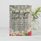 砂糖&スパイス&オールナイスベビーシャワー花 招待状 (スタンド正面)