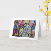 砂絵を描漠 カード (黄色い花)