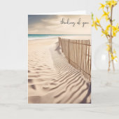 砂考えのビーチフェンス カード (黄色い花)