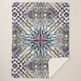 砂色の銀色の華やかな質感万華鏡のように千変万化するパターン シェルパブランケット