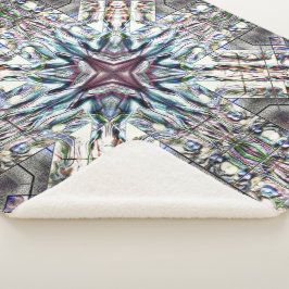 砂色の銀色の華やかな質感万華鏡のように千変万化するパターン シェルパブランケット