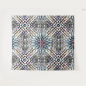 砂色の銀色の華やかな質感万華鏡のように千変万化するパターン タペストリー (正面(横))