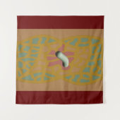 砂色パターン（の模様が）ある絵画 タペストリー (正面(横))