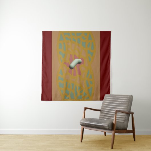 砂色パターン（の模様が）ある絵画 タペストリー (インサイチュ)