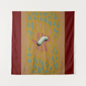 砂色パターン（の模様が）ある絵画 タペストリー (正面)