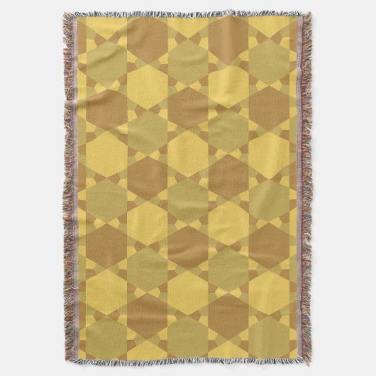 砂茶色の星の光学錯覚パターン スローブランケット (正面縦)