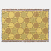 砂茶色の星の光学錯覚パターン スローブランケット (正面)