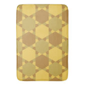 砂茶色の星の光学錯覚パターン バスマット (正面縦)