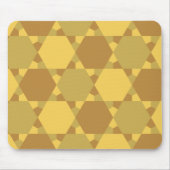 砂茶色の星の光学錯覚パターン マウスパッド (正面)