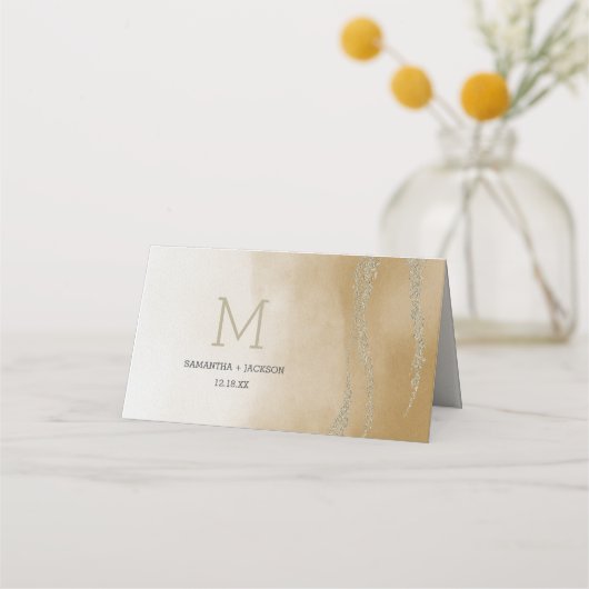 砂表エレガント番号の淡水色 プレイスカード (裏面)