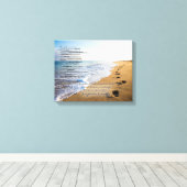 砂詩の足跡14x11 キャンバスプリント (インサイチュ (ウッドフロア))