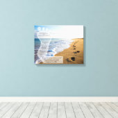 砂詩の足跡14x11 キャンバスプリント (インサイチュ (ウッドフロア))