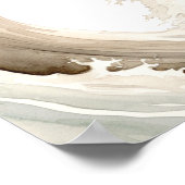 砂誕生日ビーチパーティーウェルカムサイン ポスター (角)