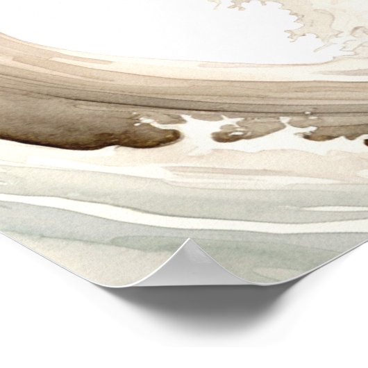 砂誕生日ビーチパーティーウェルカムサイン ポスター (角)