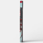 砂質グラインテクスチャを使用した強い赤いフラクタルトカゲ Case-Mate iPhoneケース (裏面 / 左)