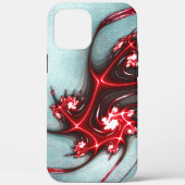砂質グラインテクスチャを使用した強い赤いフラクタルトカゲ Case-Mate iPhoneケース (裏面)