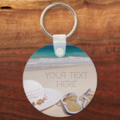 砂質パーソナライズされたビーチキーチェーン キーホルダー (正面)