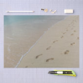 砂足跡海背景の分離 薄葉紙 (クラフト)
