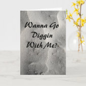 砂遊びしよう！（メッセージカード） カード (黄色い花)