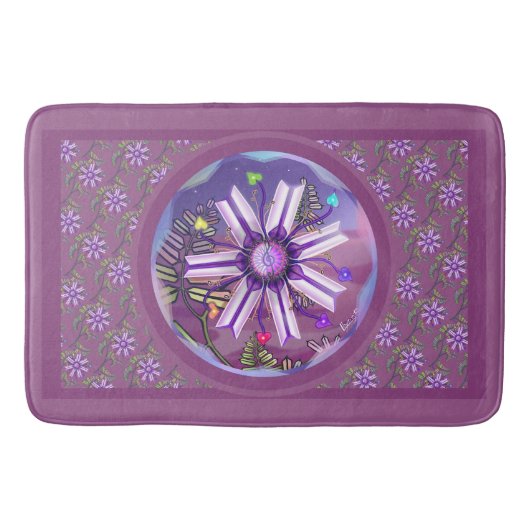 砂風呂マットの花 バスマット (正面)