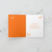 砂、オレンジ、白の熱帯ビーチサンキューカード サンキューカード (内部)