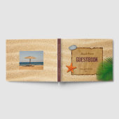 砂-ビーチのパーティーの来客名簿の羊皮紙 ゲストブック (全面)