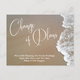砂、フォームの変更プランの延期ビーチ結婚式 ポストカード