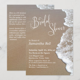 砂&フォームビーチフォトホワイトタイプ、ブライダルシャワー 招待状