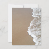 砂&フォームビーチ写真&タイポグラフィウェディングRSVP 出欠カード (裏面)