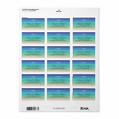 砂、海、海の住所 ラベル (フルシート)