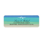 砂、海、海 |差出人住所 ラベル (正面)