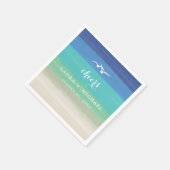 砂、海、海 | 結婚s スタンダードカクテルナプキン (角)